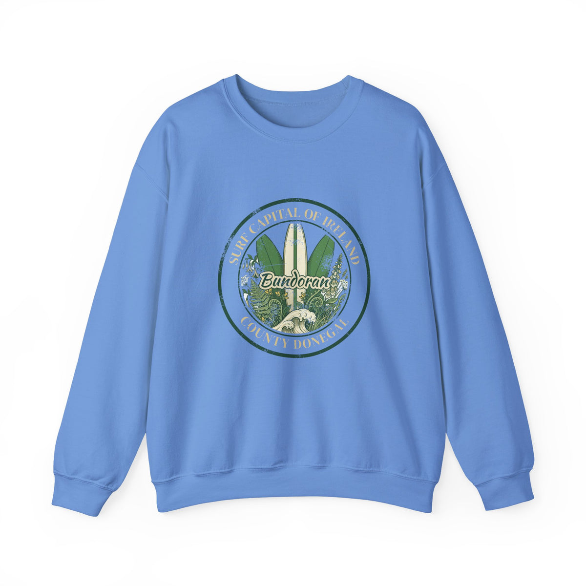 Bundoran Surf Capital of Ireland Surfboards Crewneck Sweatshirt