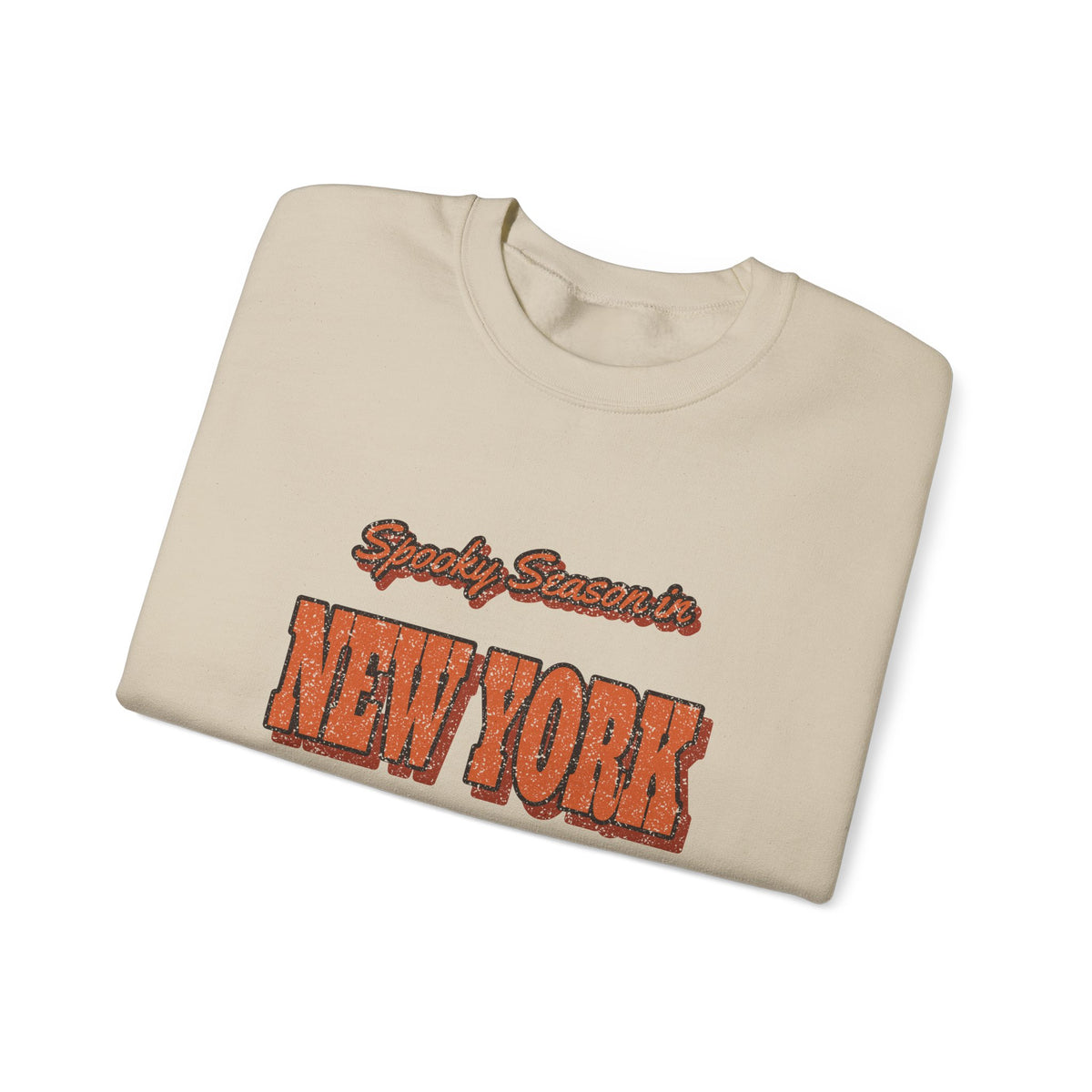 Spooky Season in New York Vintage Postcard Crewneck Sweatshirt