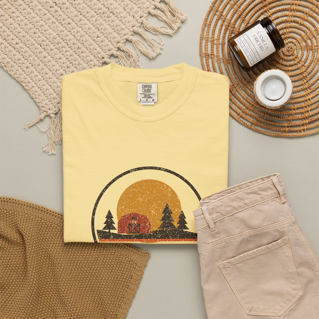 Harvest Moon Over Pennsylvania Retro Badge T-Shirt