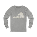 Virginia Vintage Letters Map Long Sleeve Tee