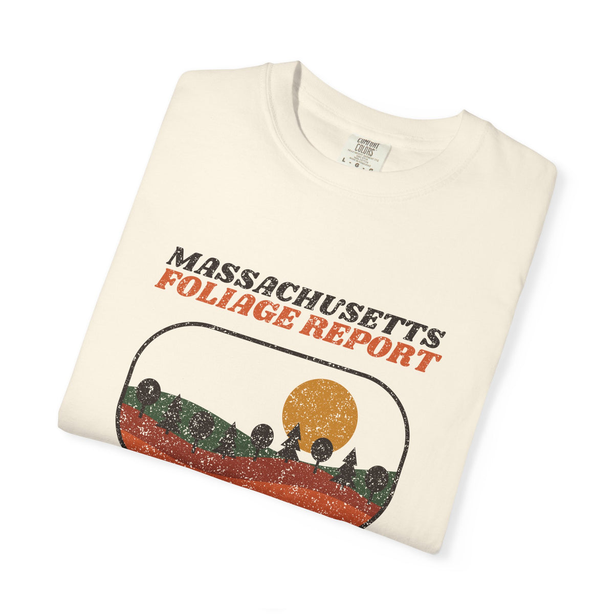 Massachusetts Foliage Report Retro Landscape T-Shirt