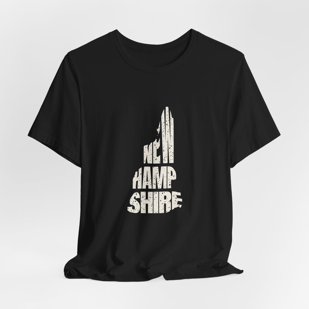 New Hampshire Vintage Letters Map T-Shirt