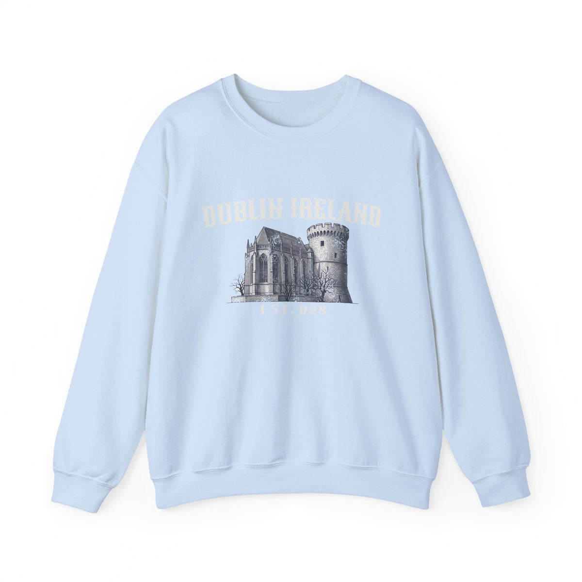 Dublin Ireland Castle Pen and Ink Sketch Crewneck Sweatshirt