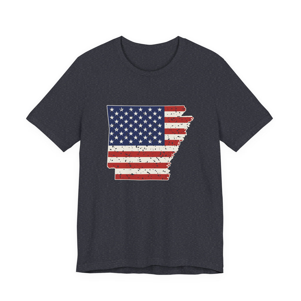 Arkansas American Flag Map T-Shirt