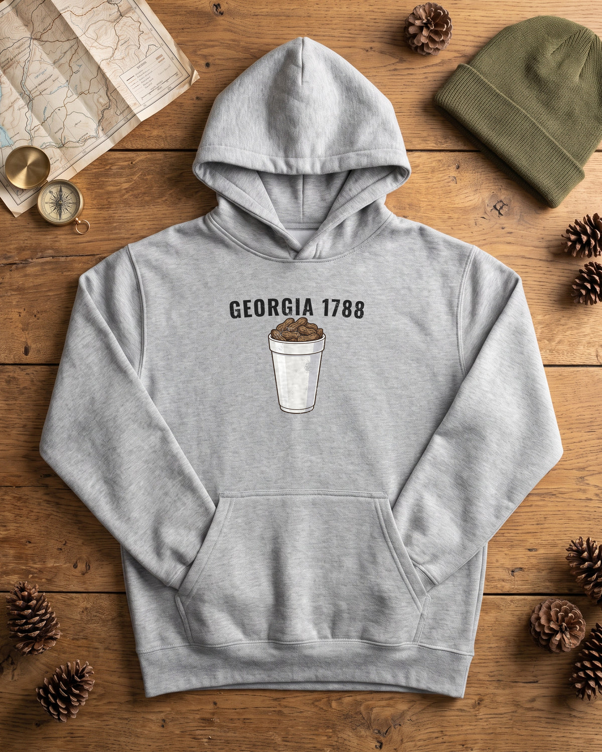 Georgia Boiled Peanuts Retro Food Illustration Hoodie (photo)