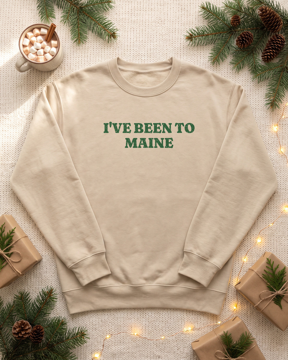 I've Been to Maine Vintage Travel Souvenir Crewneck Sweatshirt (photo)