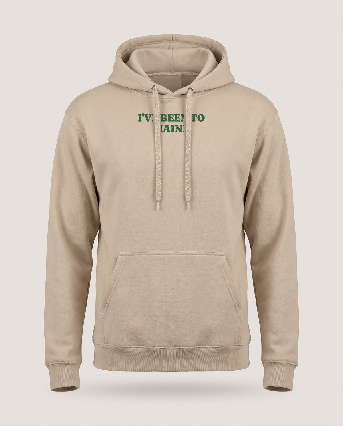 I've Been to Maine Vintage Travel Souvenir Hoodie — Sand (mockup)