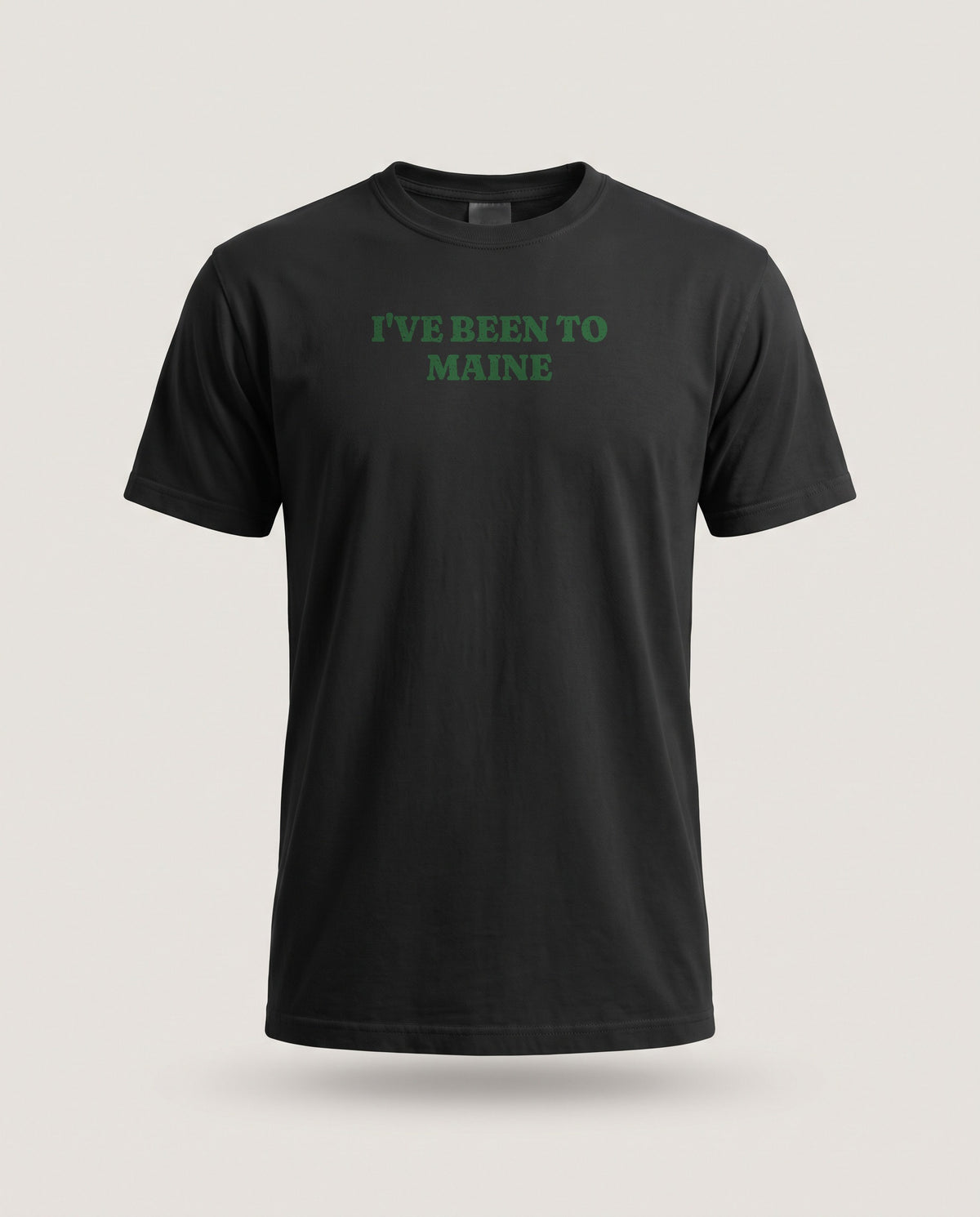 I've Been to Maine Vintage Travel Souvenir T-Shirt — Black (mockup)