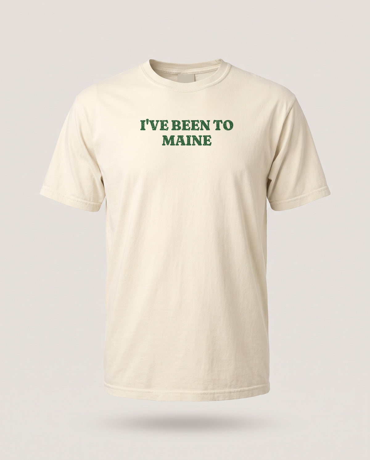 I've Been to Maine Vintage Travel Souvenir T-Shirt — Ivory (mockup)