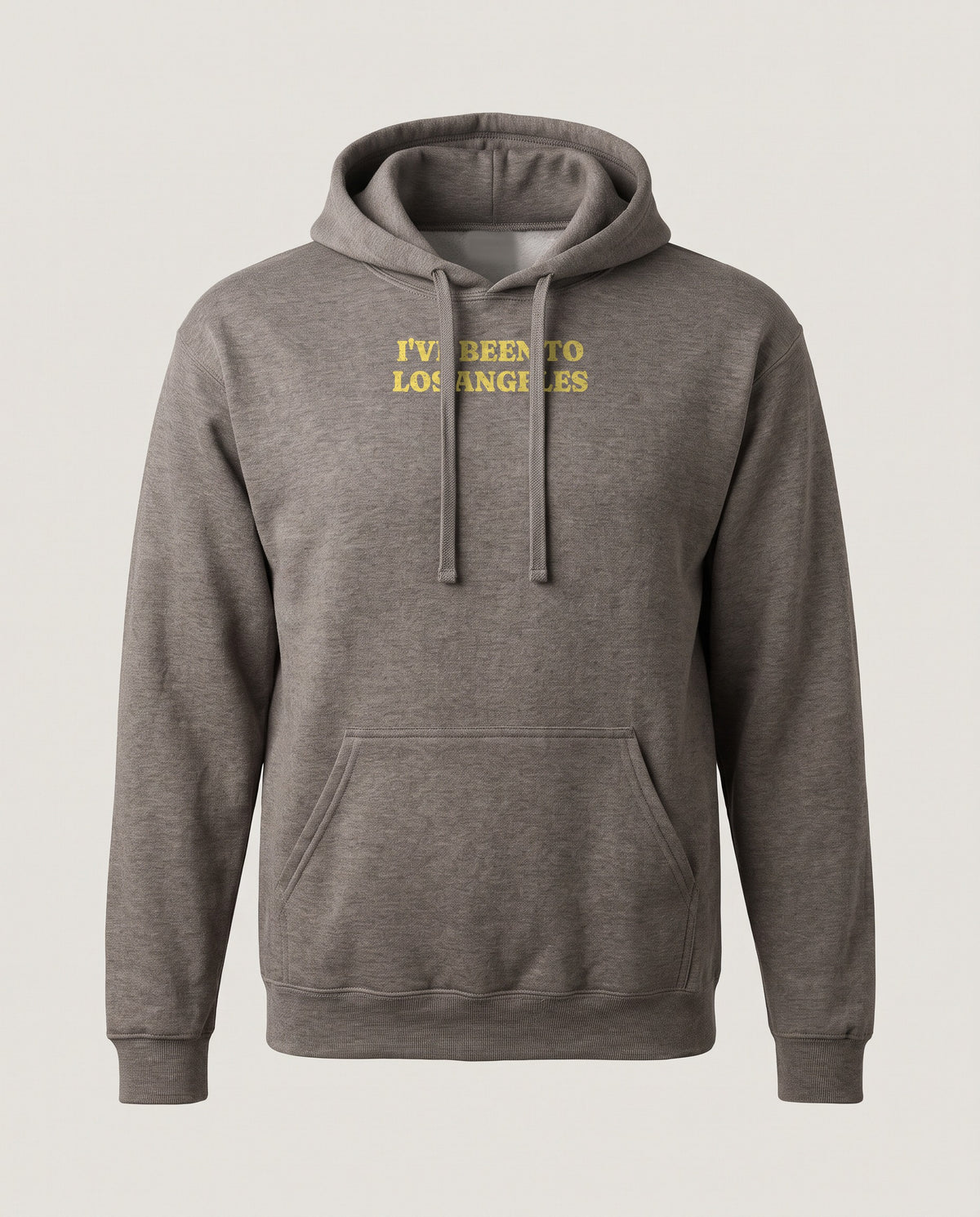 I've Been to Los Angeles Vintage Travel Souvenir Hoodie — Dark Heather (mockup)
