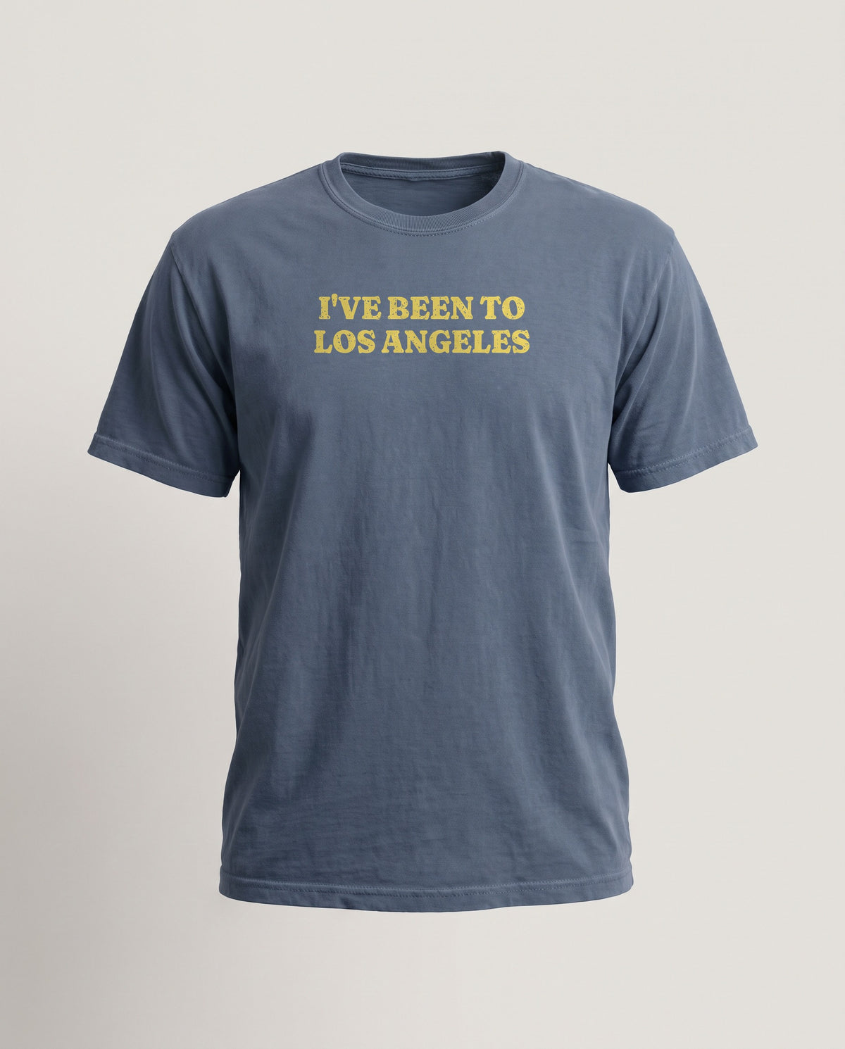 I've Been to Los Angeles Vintage Travel Souvenir T-Shirt — Denim (mockup)