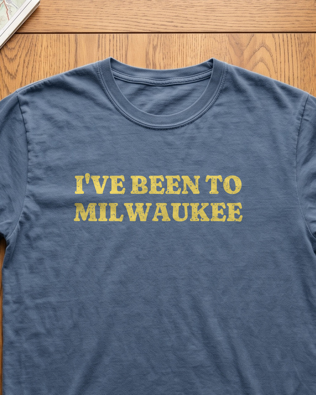 I've Been to Milwaukee Vintage Travel Souvenir T-Shirt (close-up)