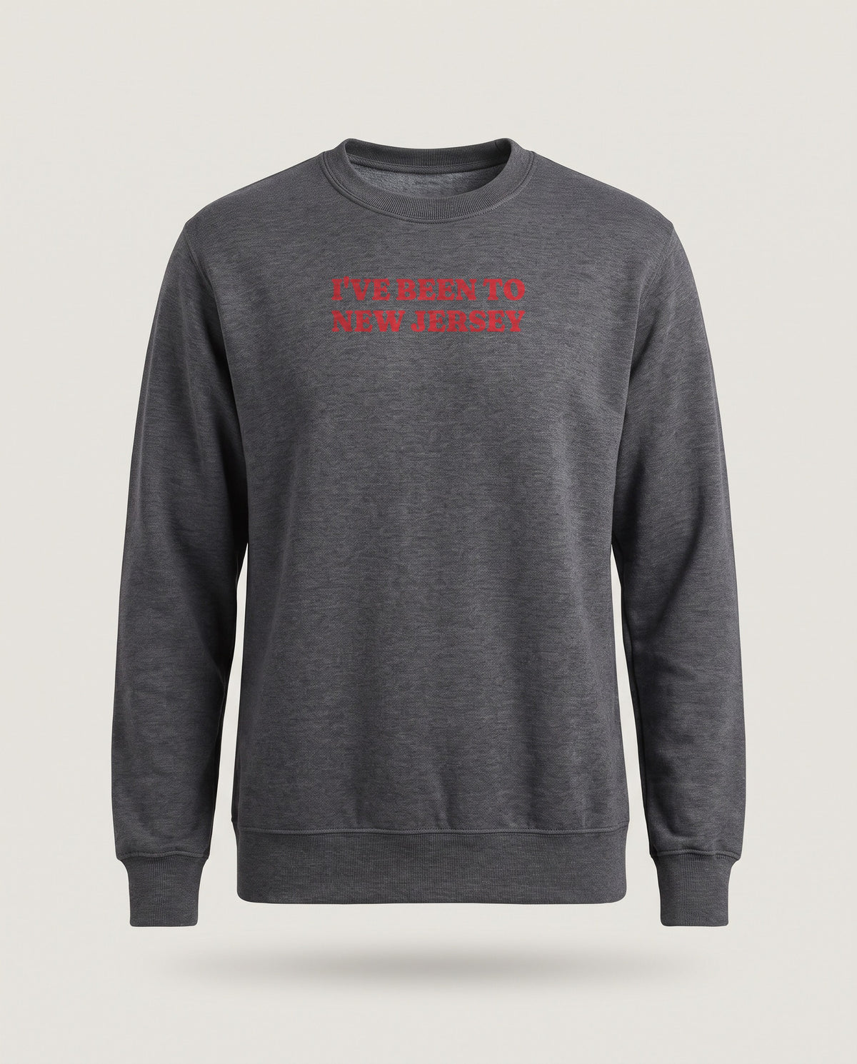 I've Been to New Jersey Vintage Travel Souvenir Crewneck Sweatshirt — Dark Heather (mockup)