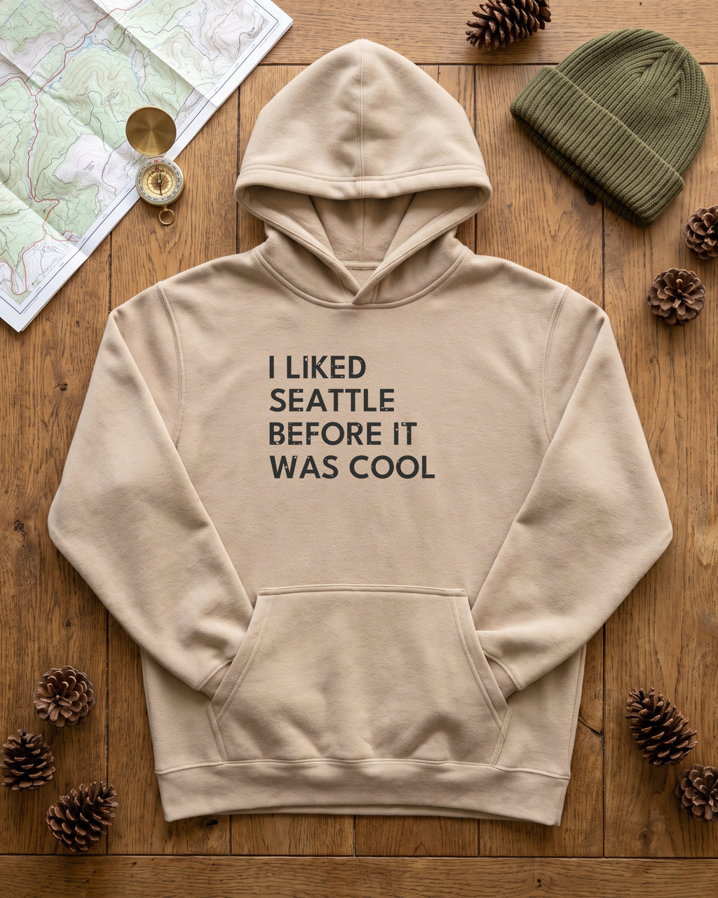 I Liked Seattle Before It Was Cool Retro Hometown Hoodie (photo)