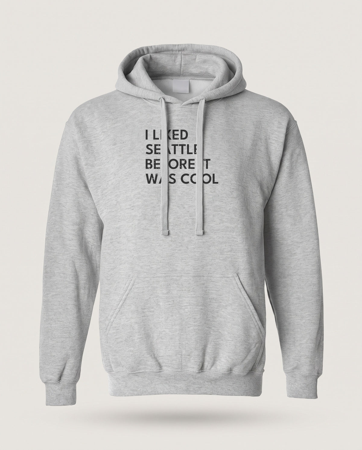 I Liked Seattle Before It Was Cool Retro Hometown Hoodie — Sport Grey (mockup)