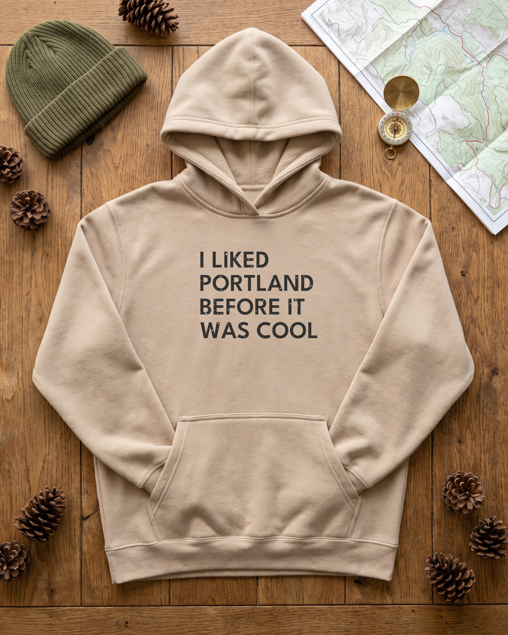 I Liked Portland Before It Was Cool Retro Hometown Hoodie (photo)
