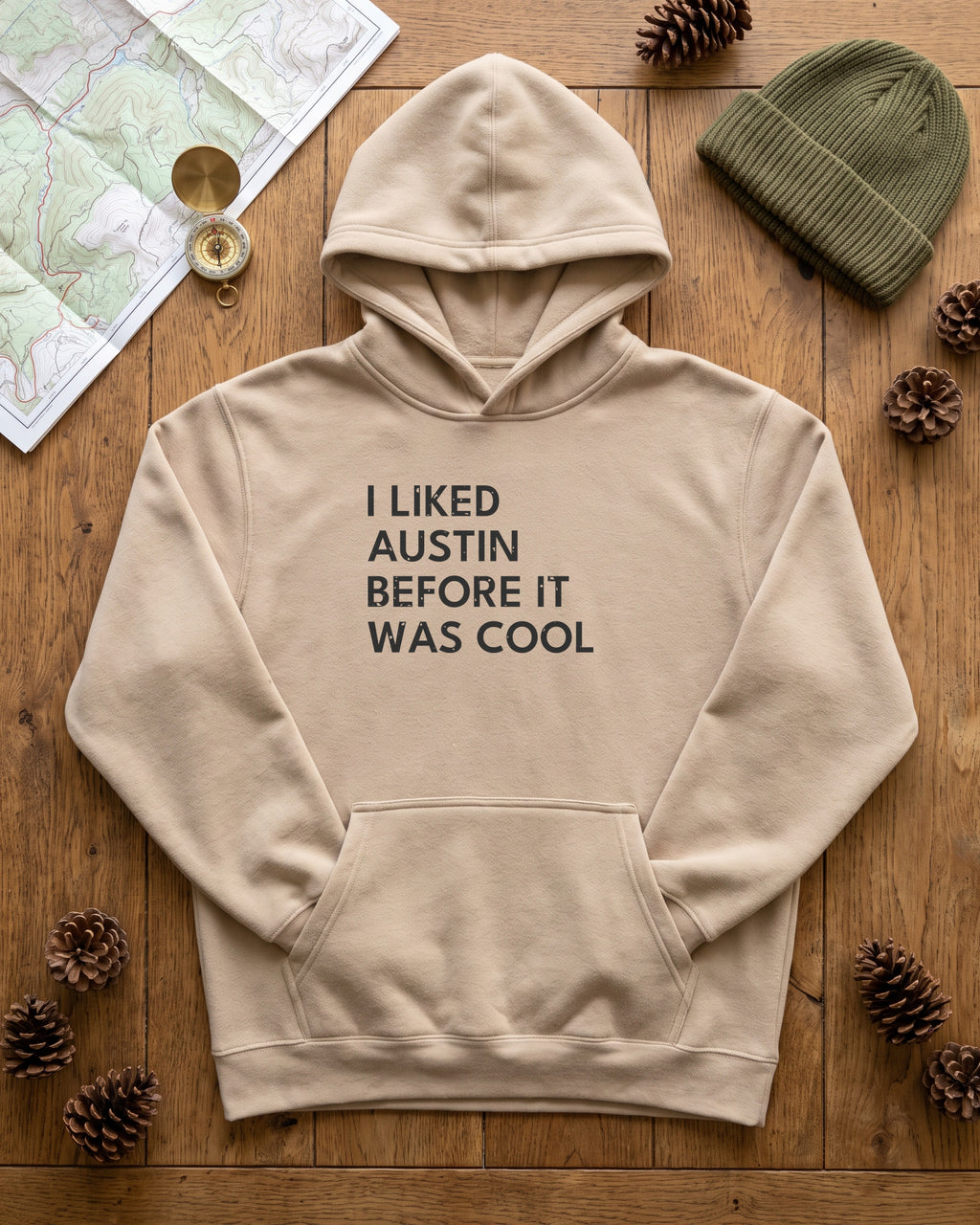 I Liked Austin Before It Was Cool Retro Hometown Hoodie (photo)