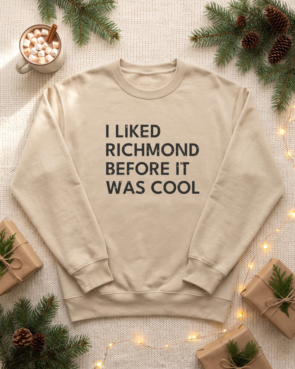 I Liked Richmond Before It Was Cool Retro Hometown Crewneck Sweatshirt (photo)