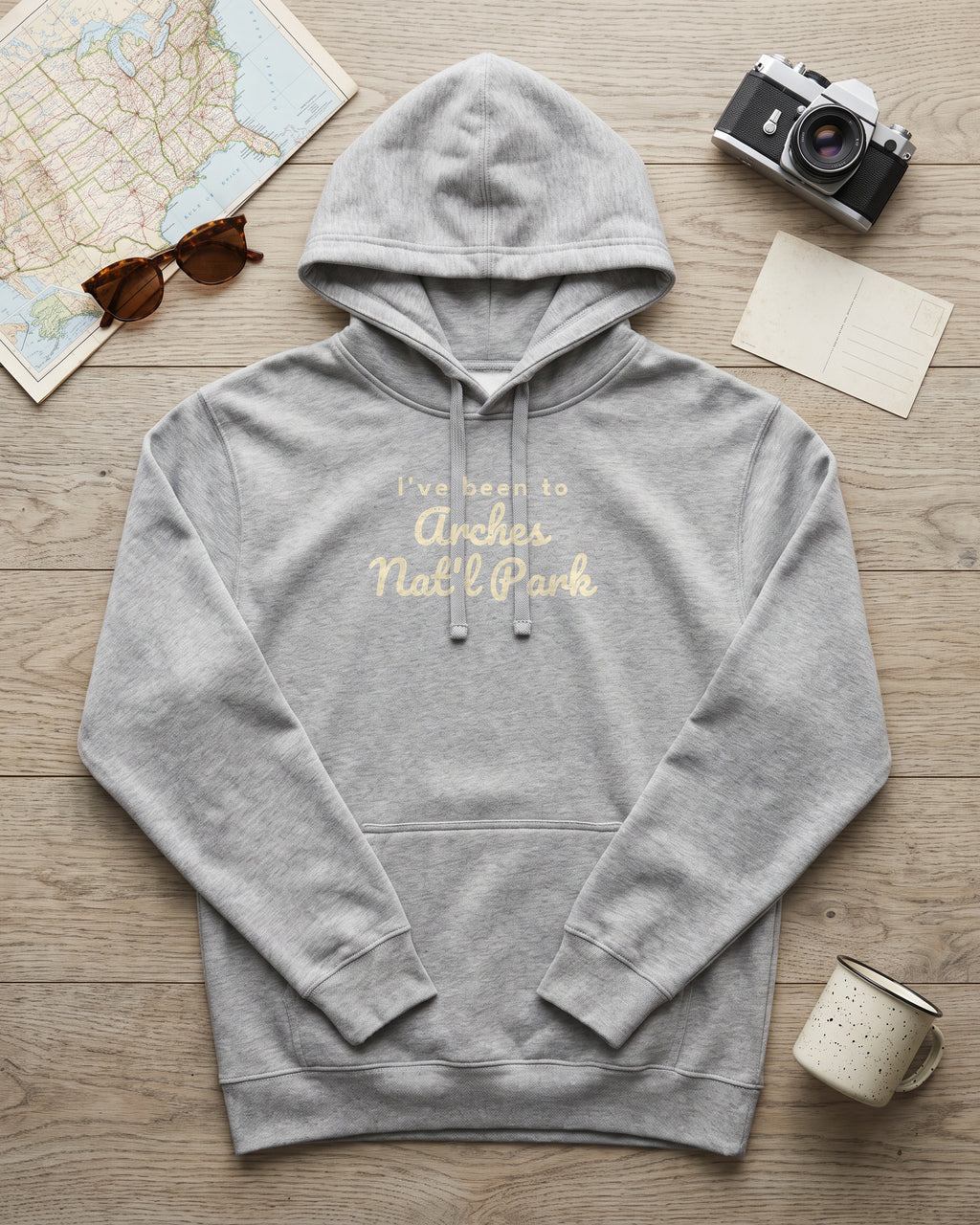 I've Been to Arches Nat'l Park Vintage Travel Hoodie (photo)
