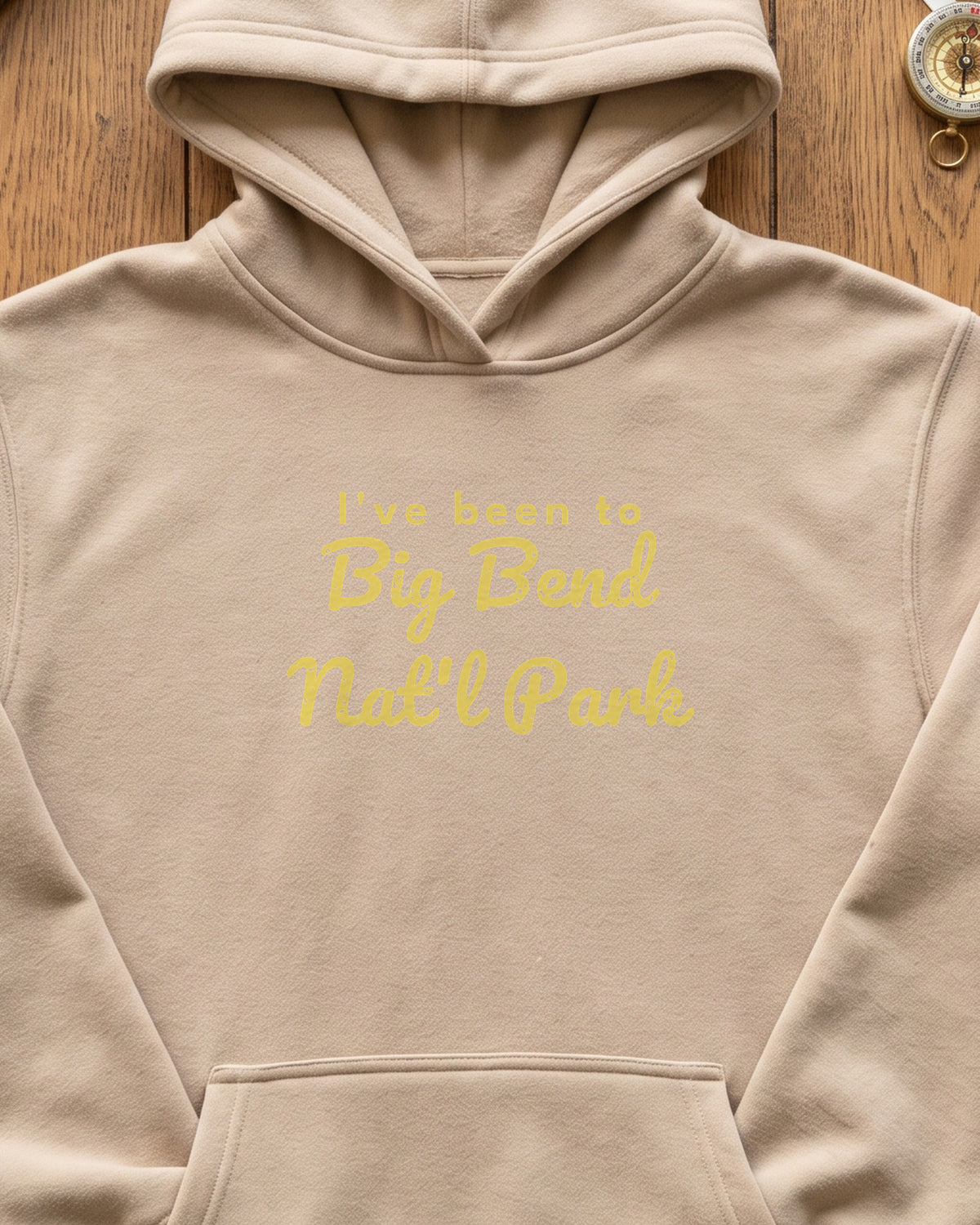 I've Been to Big Bend Nat'l Park Vintage Travel Hoodie (close-up)
