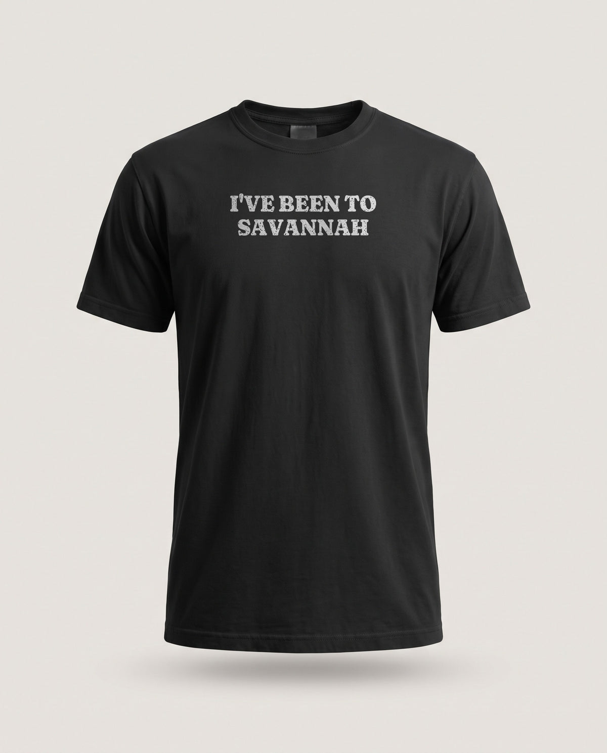 I've Been to Savannah Vintage Travel Souvenir T-Shirt — Black (mockup)