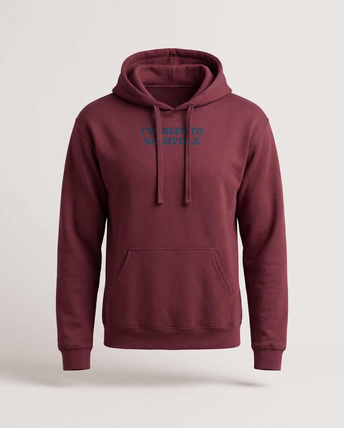 I've Been to Nashville Vintage Travel Souvenir Hoodie — Maroon (mockup)
