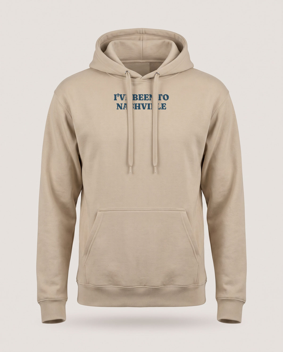 I've Been to Nashville Vintage Travel Souvenir Hoodie — Sand (mockup)