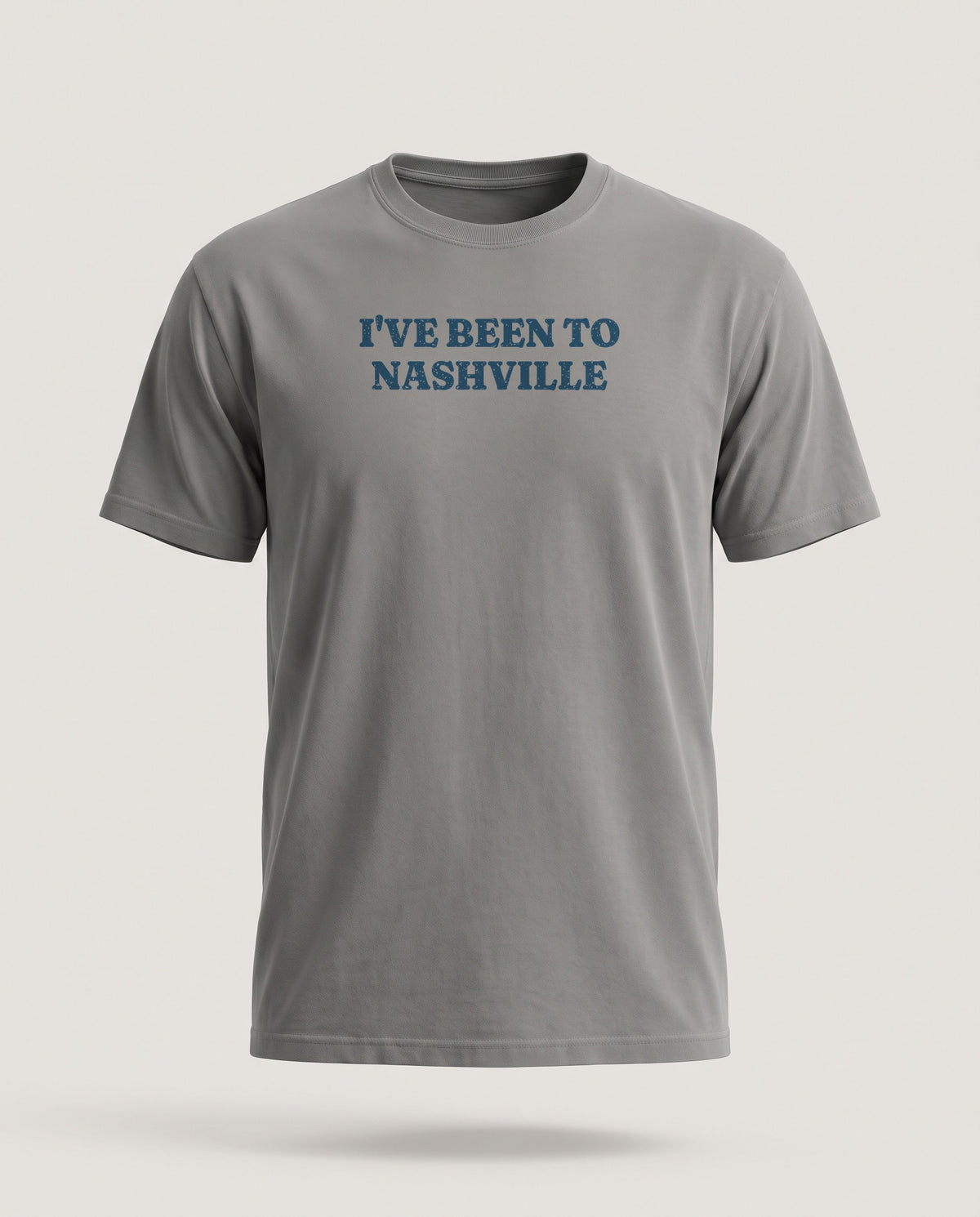 I've Been to Nashville Vintage Travel Souvenir T-Shirt — Grey (mockup)