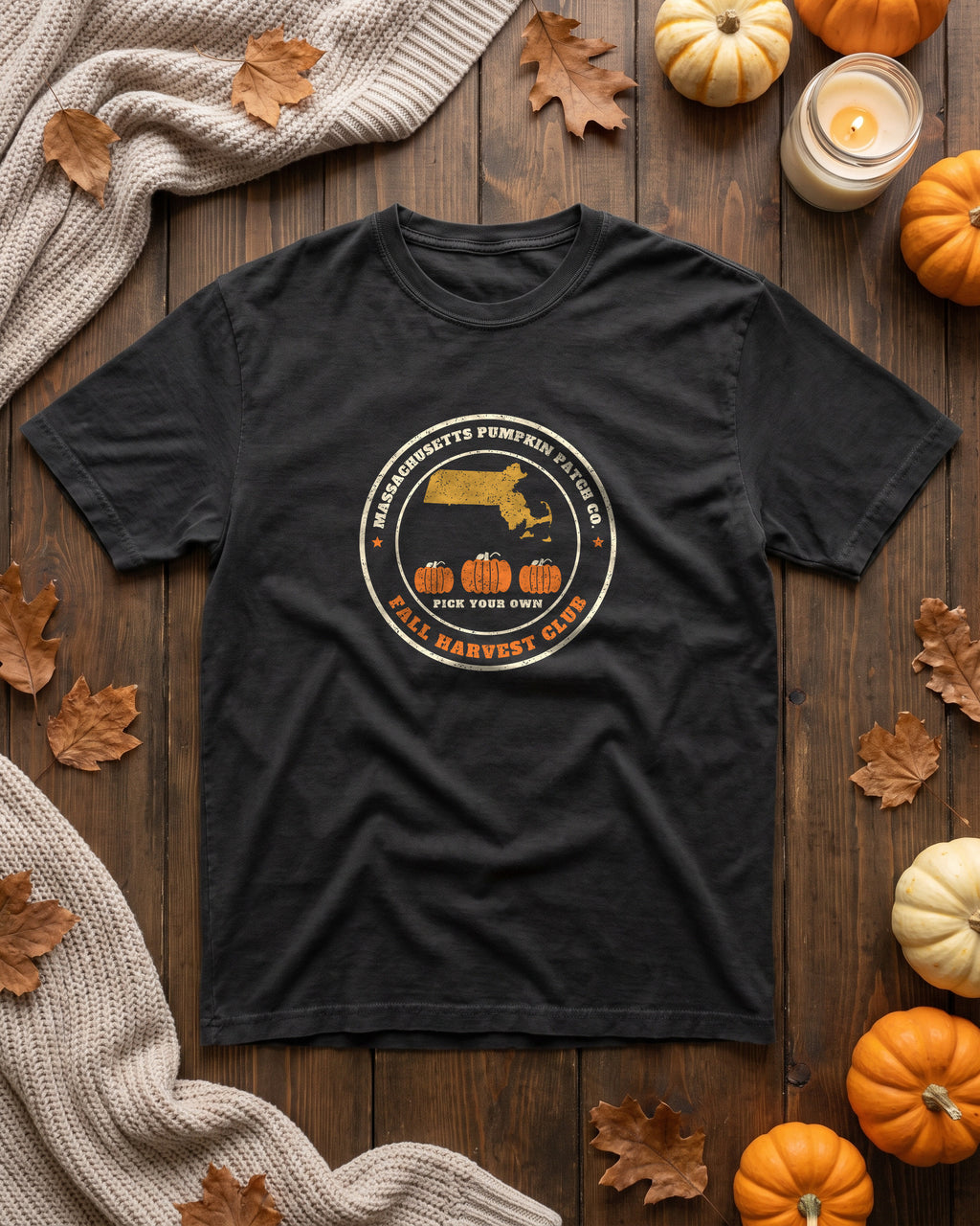 Massachusetts Pumpkin Patch Co. Badge T-Shirt (photo)