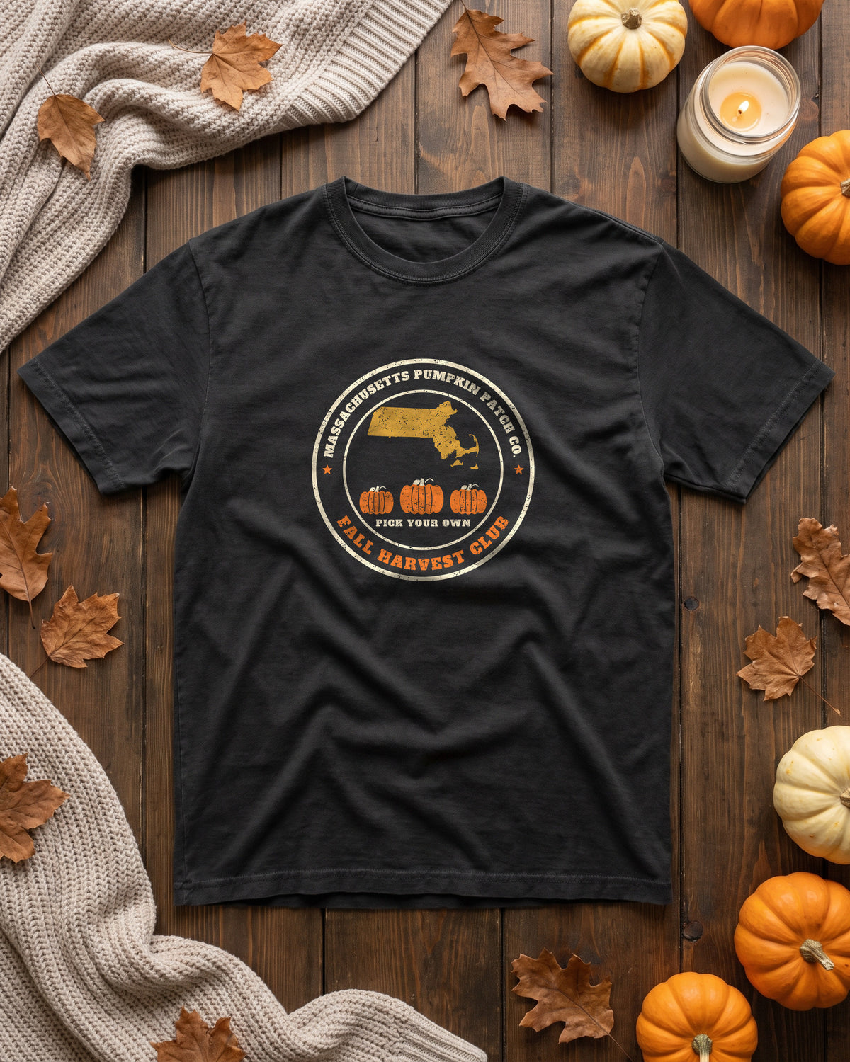 Massachusetts Pumpkin Patch Co. Badge T-Shirt (photo)