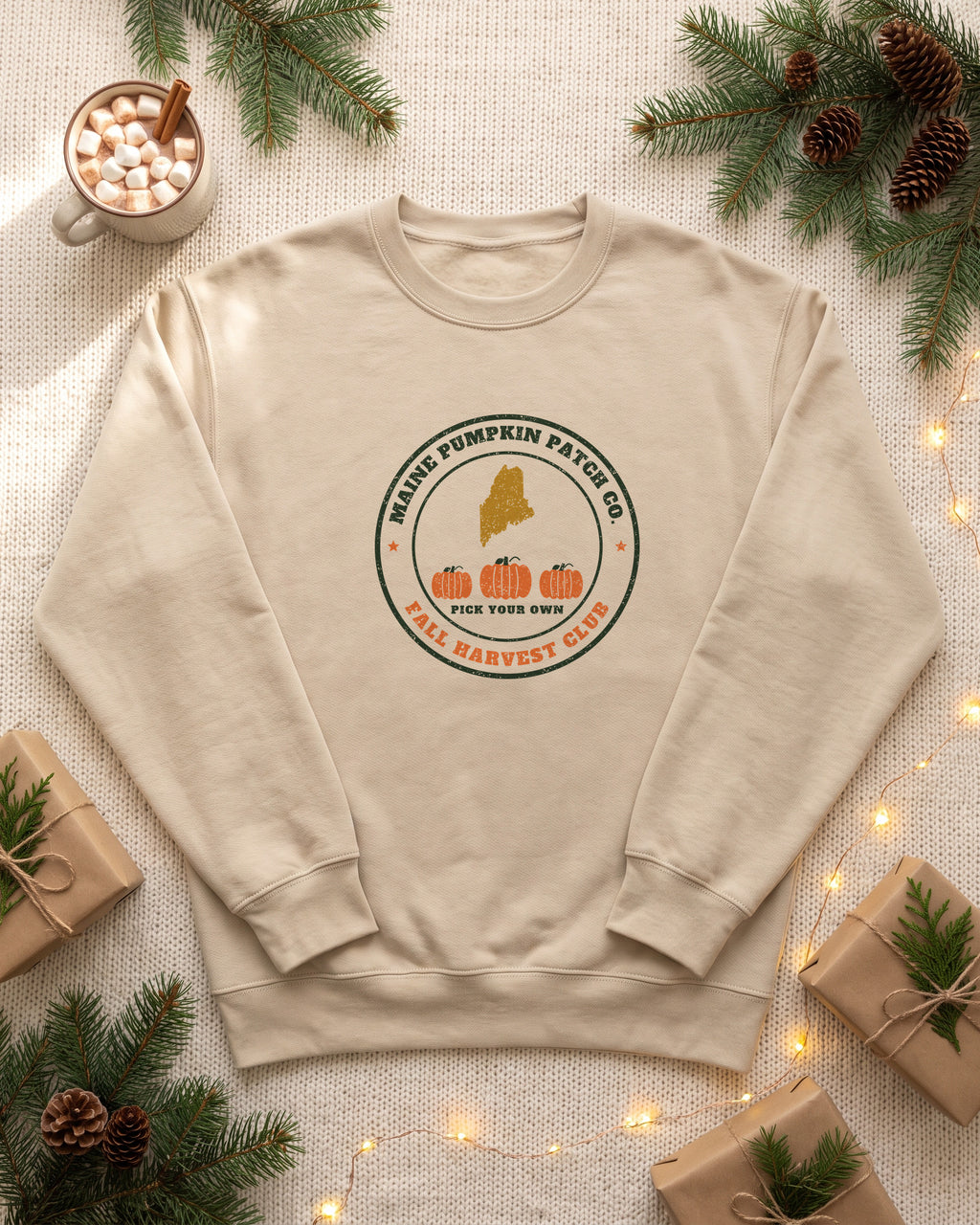 Maine Pumpkin Patch Co. Badge Crewneck Sweatshirt (photo)