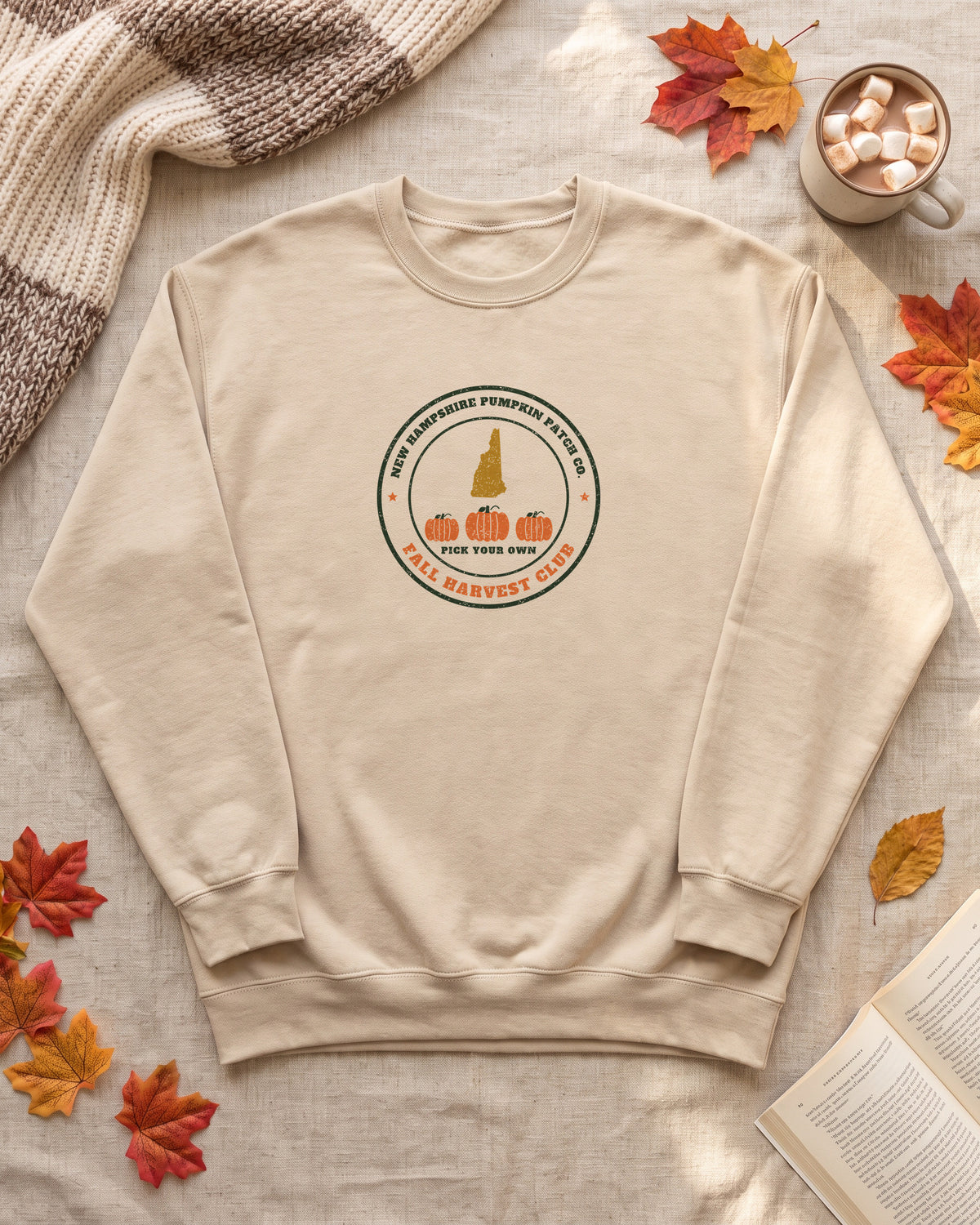New Hampshire Pumpkin Patch Co. Badge Crewneck Sweatshirt (photo)