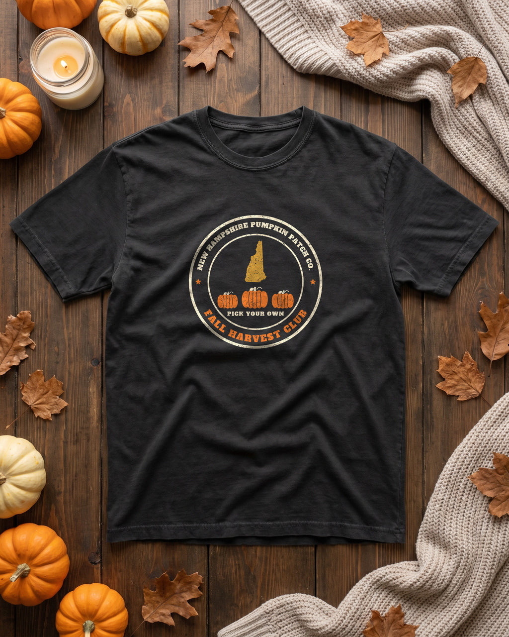 New Hampshire Pumpkin Patch Co. Badge T-Shirt (photo)