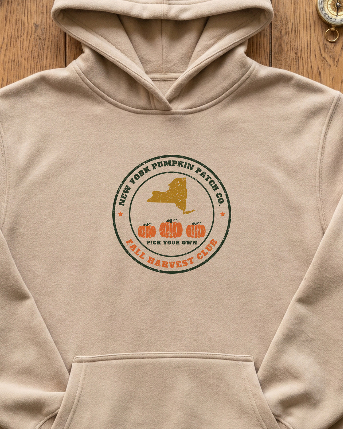 New York Pumpkin Patch Co. Badge Hoodie (close-up)