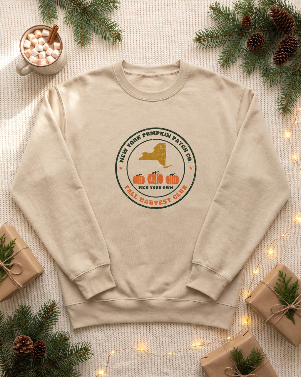 New York Pumpkin Patch Co. Badge Crewneck Sweatshirt (photo)