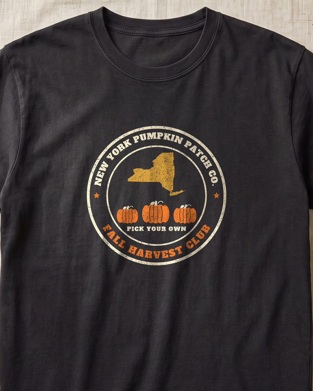 New York Pumpkin Patch Co. Badge T-Shirt (close-up)