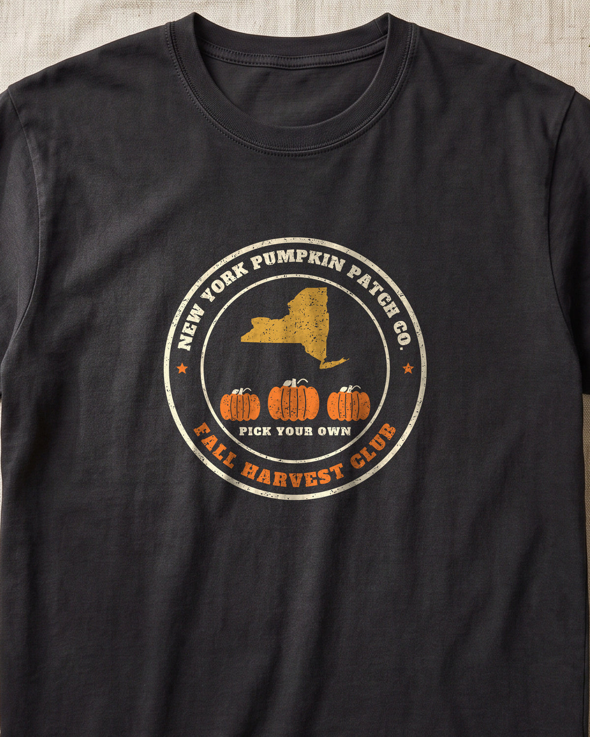 New York Pumpkin Patch Co. Badge T-Shirt (close-up)