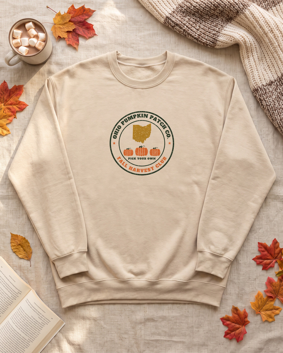 Ohio Pumpkin Patch Co. Badge Crewneck Sweatshirt (photo)