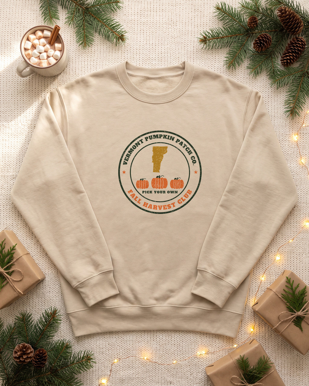 Vermont Pumpkin Patch Co. Badge Crewneck Sweatshirt (photo)