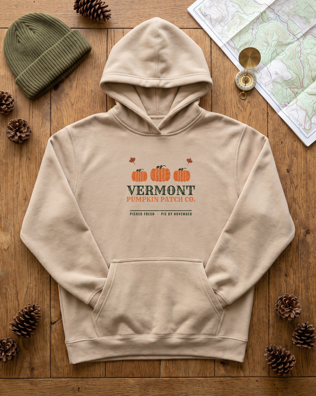 Vermont Pumpkin Patch Co. Retro Hoodie (photo)