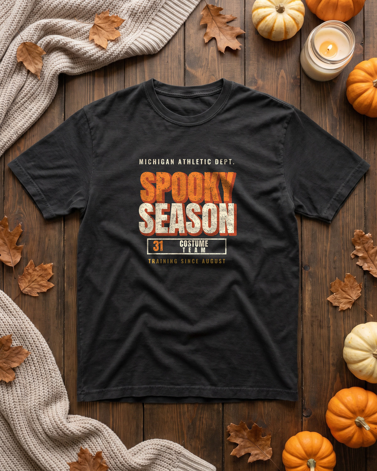 Michigan Spooky Season Athletic Dept. T-Shirt (photo)
