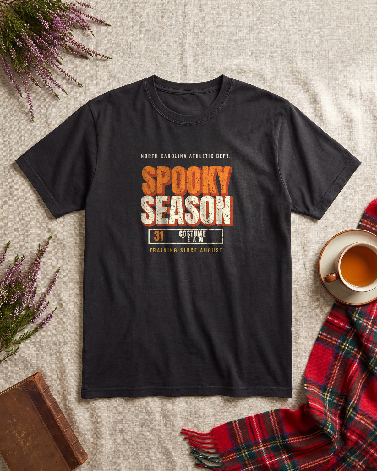North Carolina Spooky Season Athletic Dept. T-Shirt (photo)