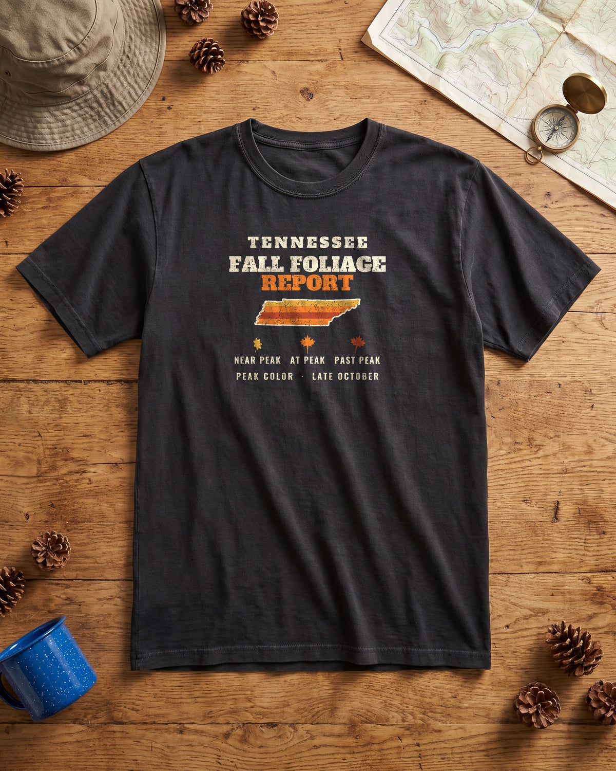 Tennessee Fall Foliage Report Map T-Shirt (photo)