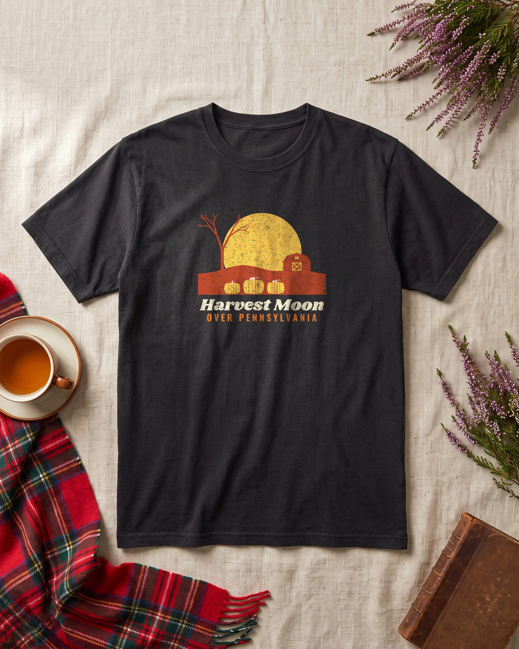 Harvest Moon Over Pennsylvania Barn T-Shirt (photo)
