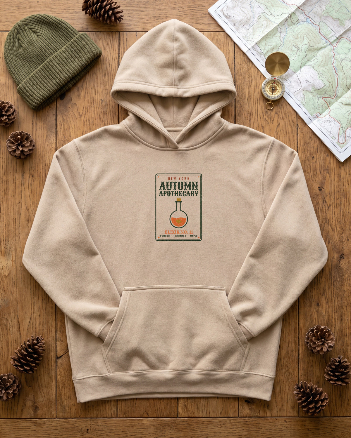 New York Autumn Apothecary Label Hoodie (photo)