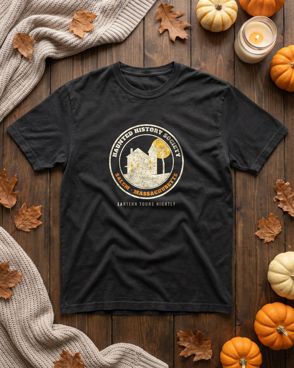 Salem Massachusetts Haunted History Society Seal T-Shirt (photo)