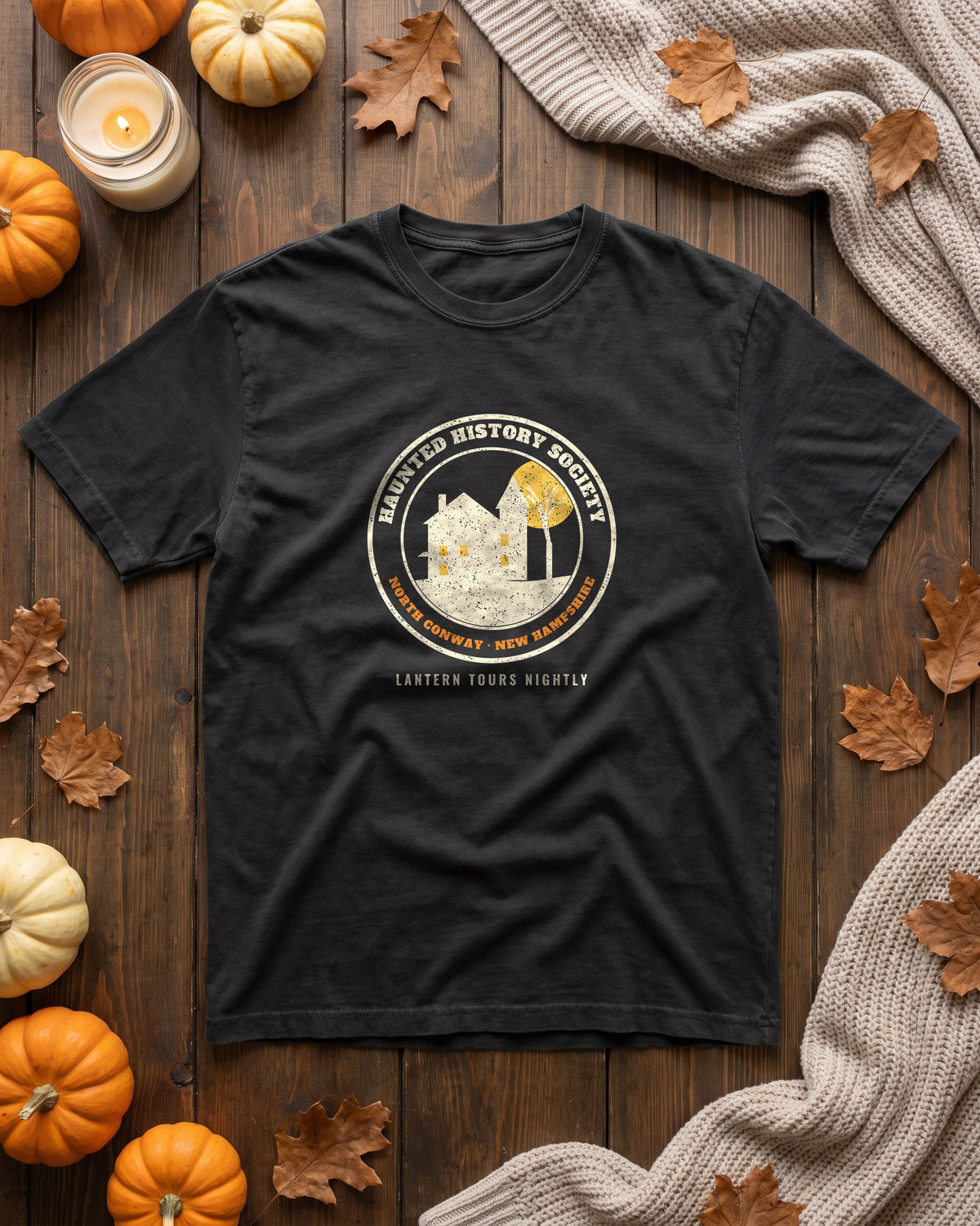 North Conway New Hampshire Haunted History Society Seal T-Shirt (photo)
