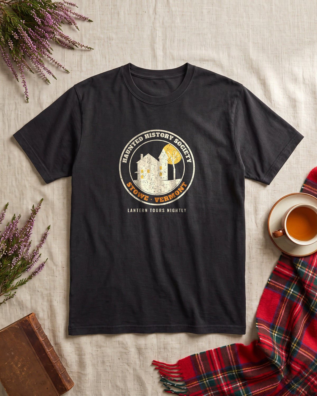 Stowe Vermont Haunted History Society Seal T-Shirt (photo)