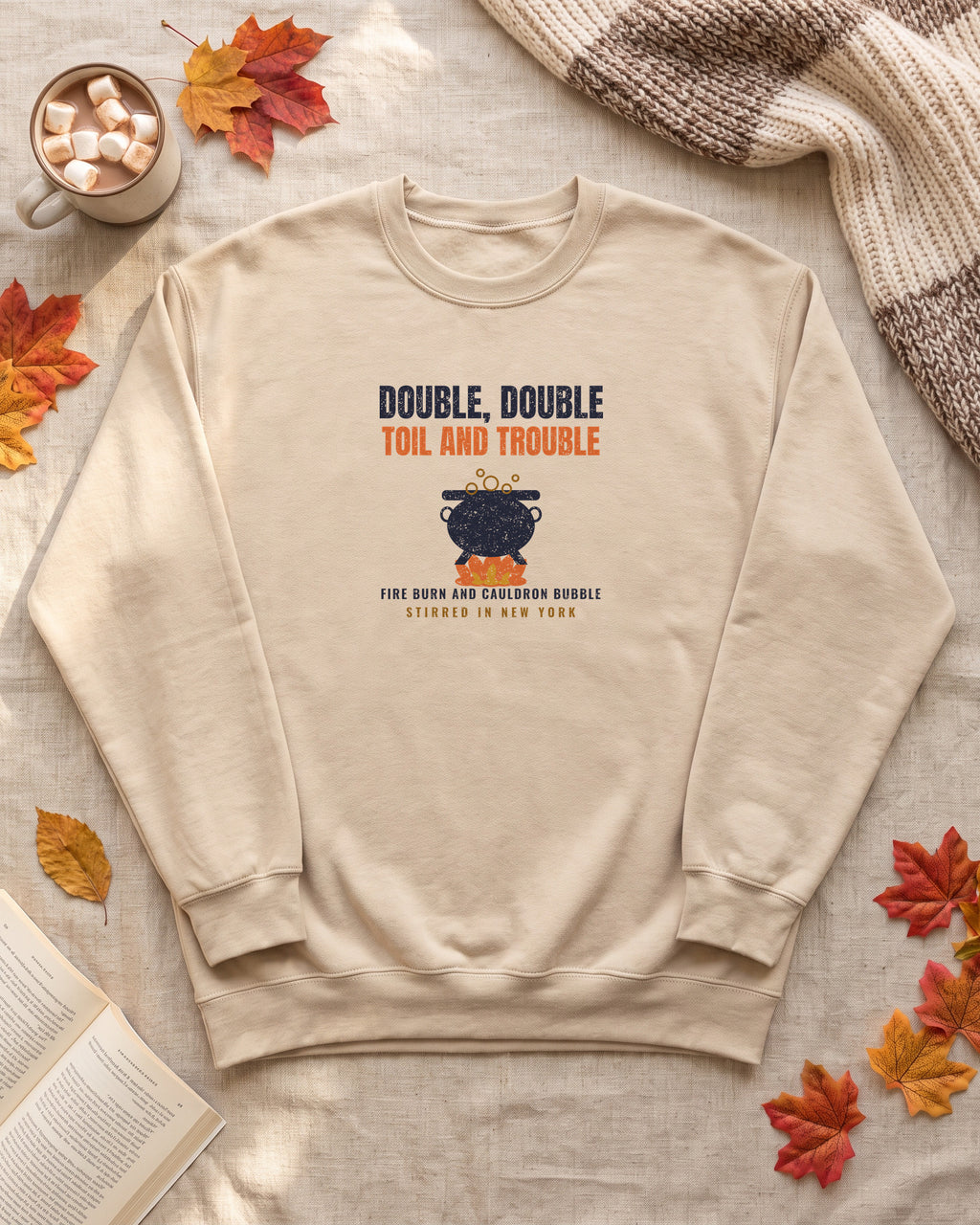 Double Double Toil and Trouble New York Crewneck Sweatshirt (photo)