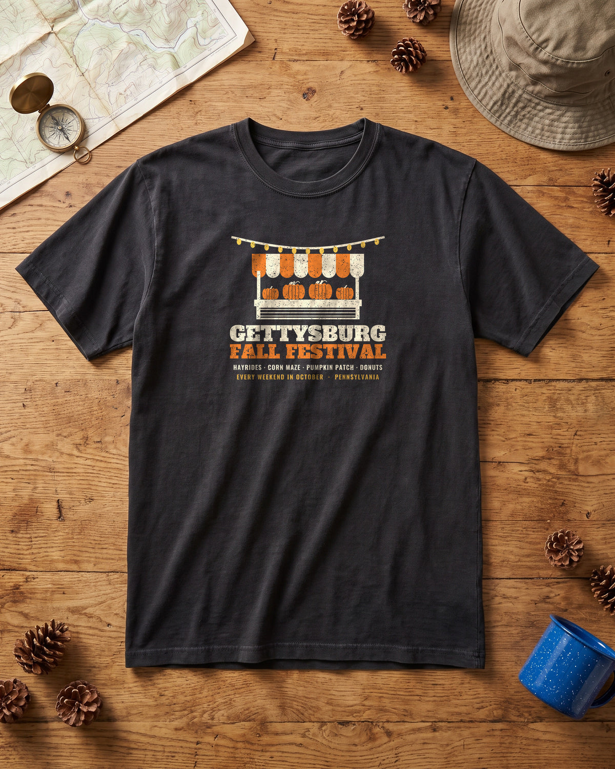 Gettysburg Pennsylvania Fall Festival Farm Stand T-Shirt (photo)
